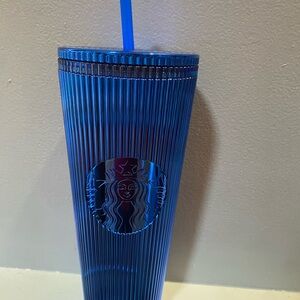 Starbucks Radiant Blue Tumbler with Lid and Straw